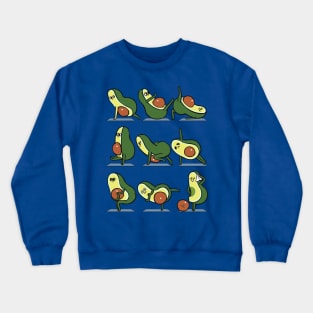 Avocado Yoga For A Flat Tummy Crewneck Sweatshirt